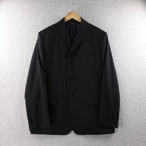 Prada‎ Milano Men's Black Tab 100% Wool Blazer Jacket Italy Size 54R